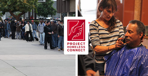 <span>Project Homeless Connect – A Success!</span><br>941 homeless San Diegans received assistance ranging from clothing to on-site health care during San Diego’s 6th Annual Project Homeless Connect. Over 300 volunteers including 65 non-profit service providers, businesses and local government agencies participated. View news release.
