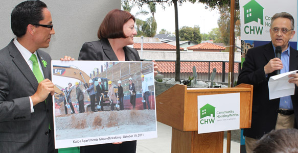 <span>New Affordable Apartments in North Park</span><br>A grand opening ceremony commemorates 82 new affordable apartments, built with funding from SDHC, that provide low- and very low-income families quality homes they can afford just a mile away from Balboa Park and near a bus line. Watch Video 05.17.13