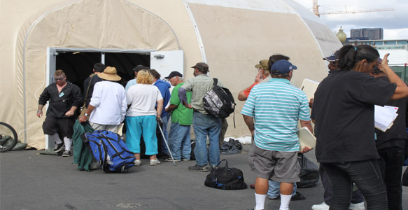 <span>City of San Diego's Emergency Winter Shelter Opens</span><br>Four days before Thanksgiving, the City of San Diego's emergency winter shelter for adults opened on Monday, November 21. The Housing Commission adminsters the contract for the city with day to day operations handled by the Alpha Project. View news release.